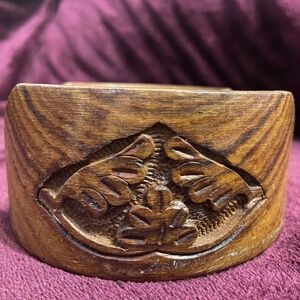 Vintage 1970's Wooden Coaster Set of 4